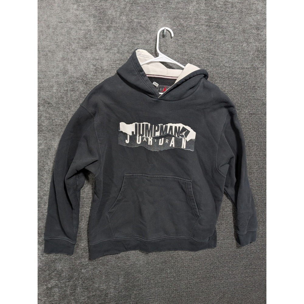 Jordan Jumpman Mens XL Black Graphic Hoodie Sweatshirt Long Sleeve 1938